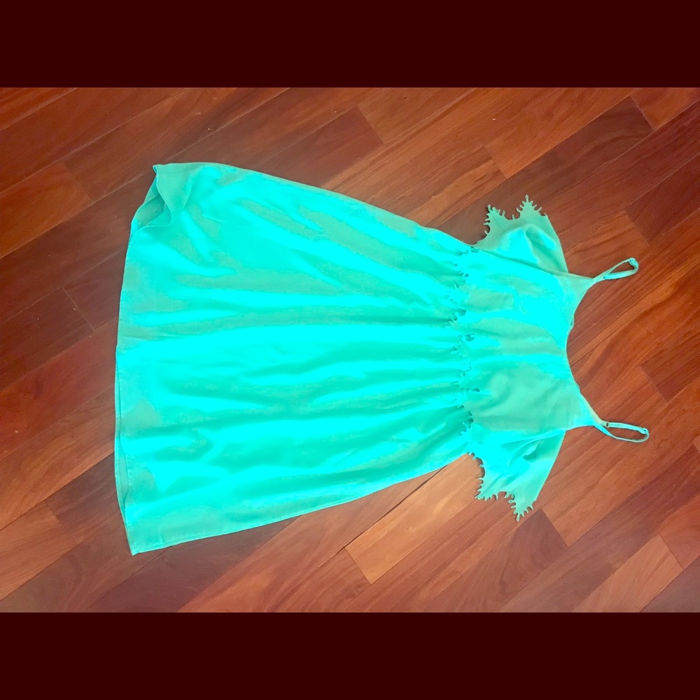 C. Luce turquoise dress. Size L. Only worn twice.